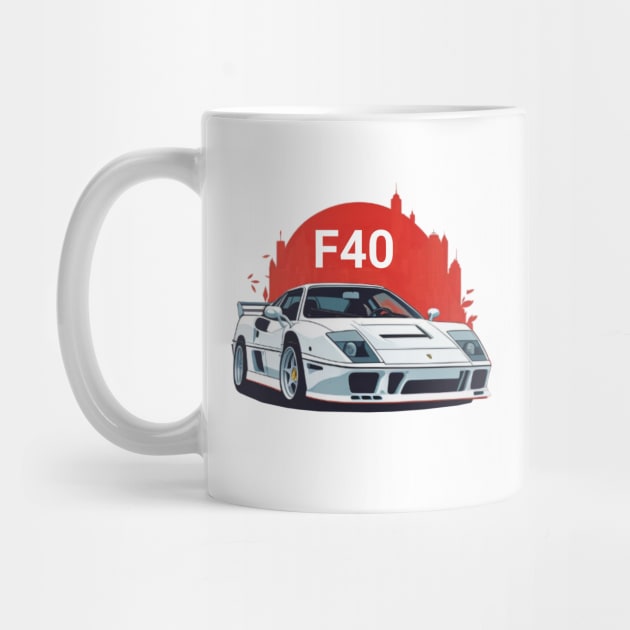 Ferrari F40 legendary car by Auto-apparel